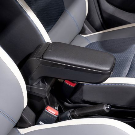 RATI ARMSTER S Armlehne FIAT PUNTO 2015-2018 Schalter der Sitzheizung an der Mittelkonsole [schwarz,vegan Leder]